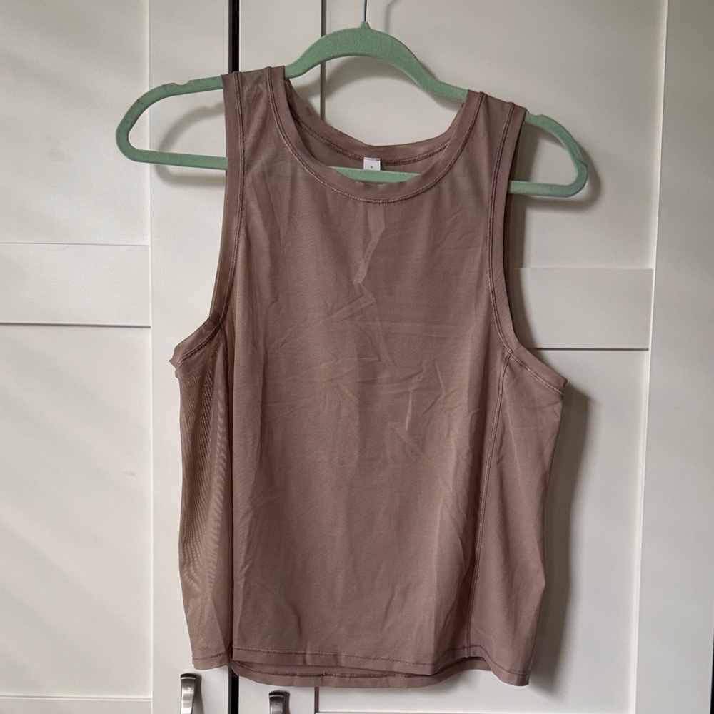 lululemon athletica Mauve Sleeveless Mesh-Panel Tank
